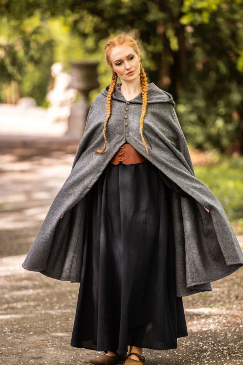 Cheap Leonardo Carbone Mittelalter-Damenumhang "Heidi" Grau