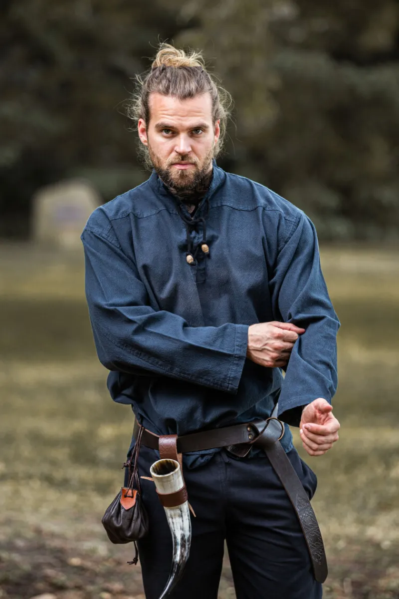 Shop Leonardo Carbone Mittelalterhemd "Ansbert" Blau