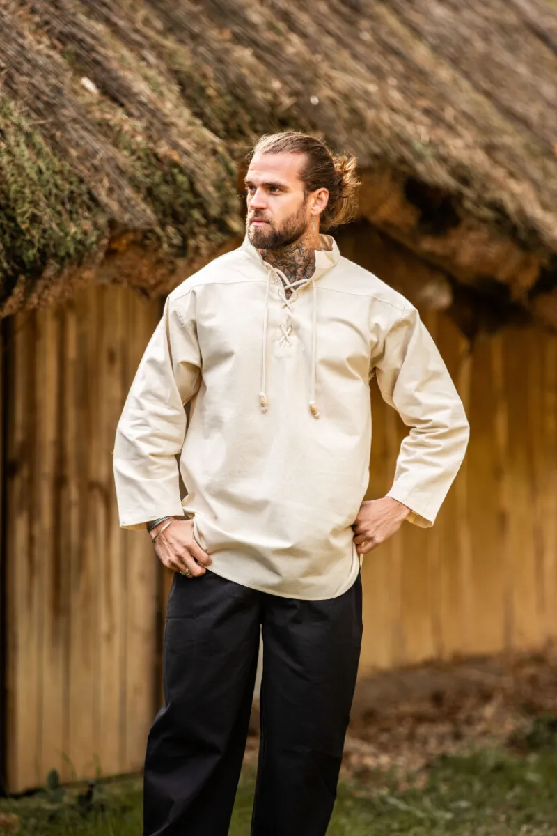 Sale Leonardo Carbone Mittelalterhemd "Ansbert" Natur
