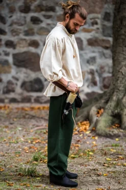 Best Leonardo Carbone Mittelalterhemd aus grober Baumwolle