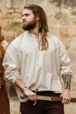 Fashion Leonardo Carbone Mittelalterhemd "Bartholomeus" Natur