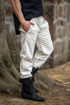 Online Leonardo Carbone Mittelalter-Hose mit Gummizug "Veit" Natur