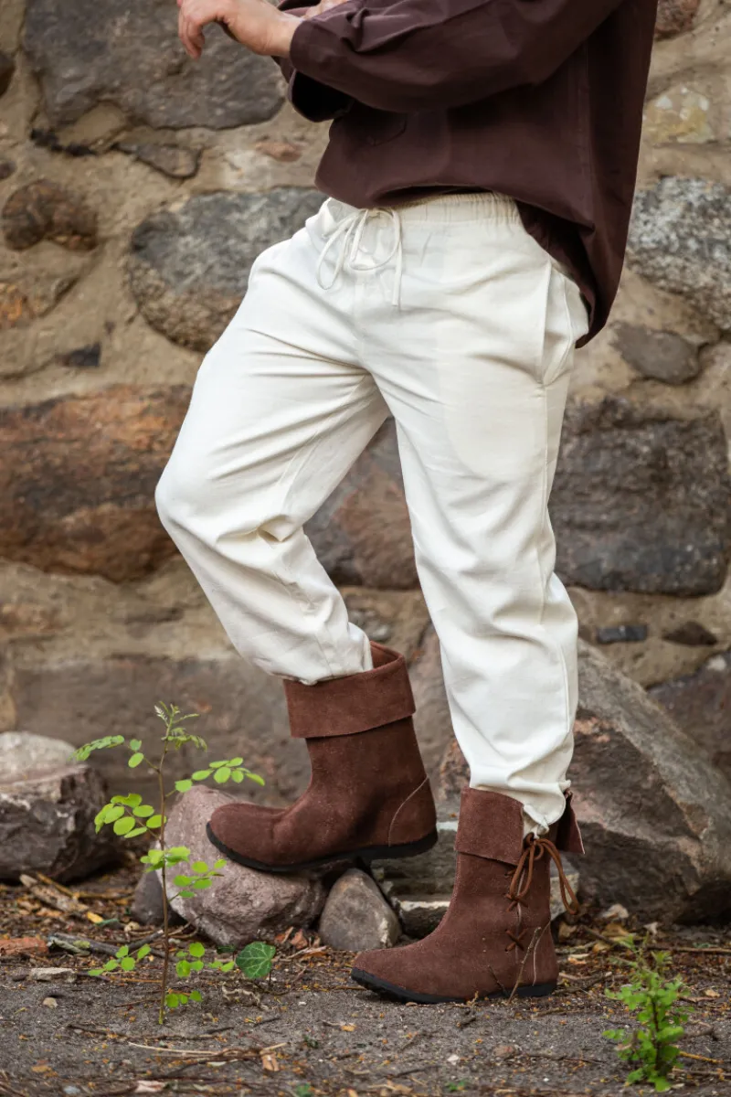 Online Leonardo Carbone Mittelalter-Hose mit Gummizug "Veit" Natur