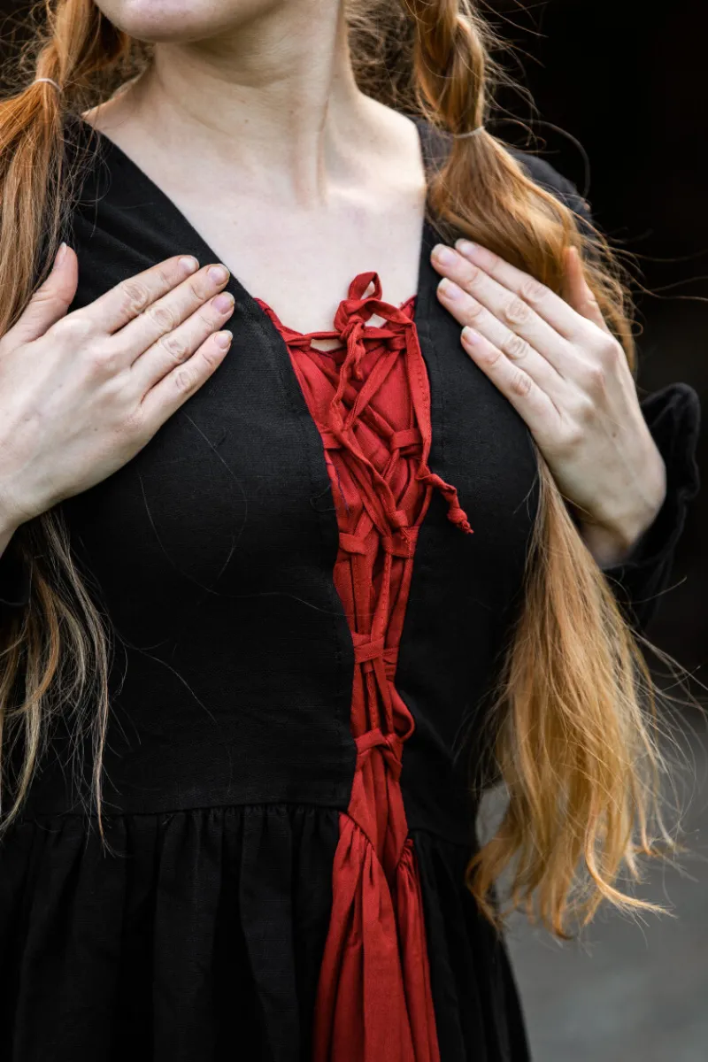 New Leonardo Carbone Mittelalterkleid "Medusa" Schwarz/Rot