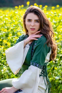 Cheap Leonardo Carbone Mittelalterkleid mit Bordüre 