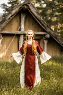 Best Leonardo Carbone Mittelalterkleid mit Bordüre