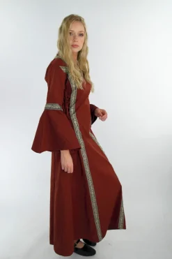 Store Leonardo Carbone Mittelalterkleid mit Bordüre