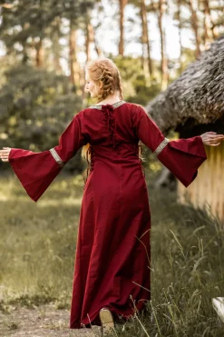 Store Leonardo Carbone Mittelalterkleid mit Bordüre