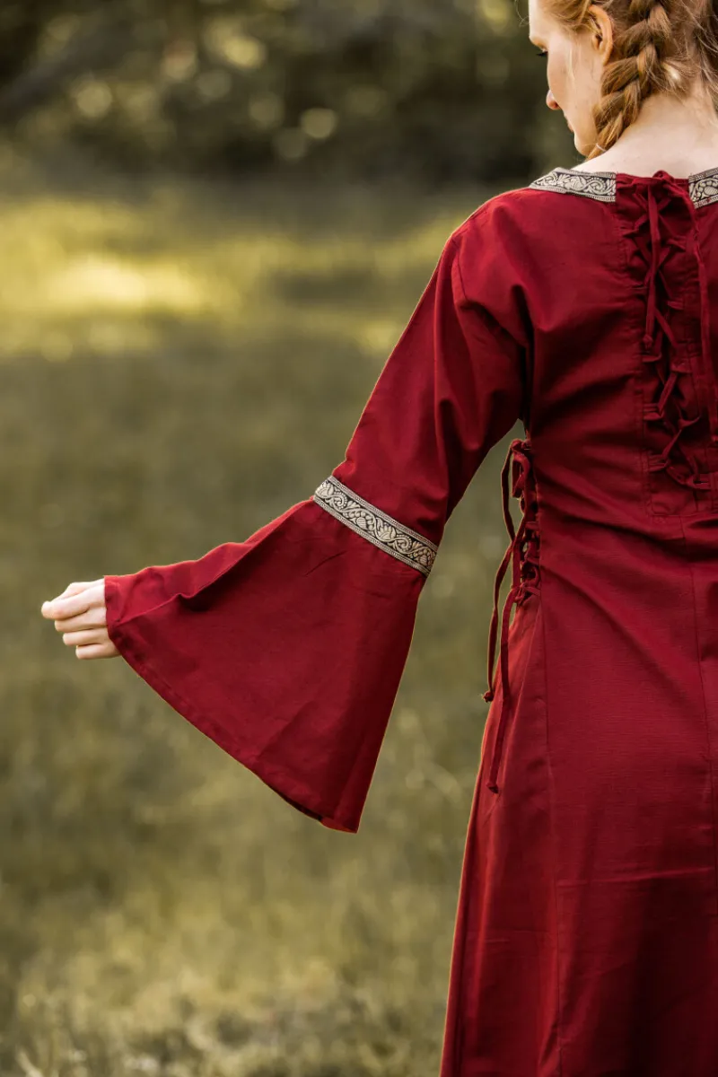 Store Leonardo Carbone Mittelalterkleid mit Bordüre "Sophie" Rot