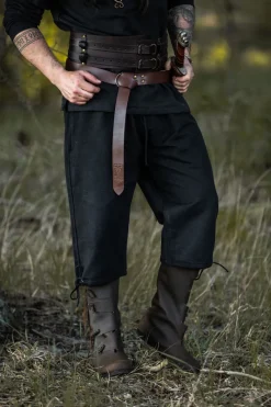Sale Leonardo Carbone Mittelalter-Kniebundhose "Veli" Schwarz