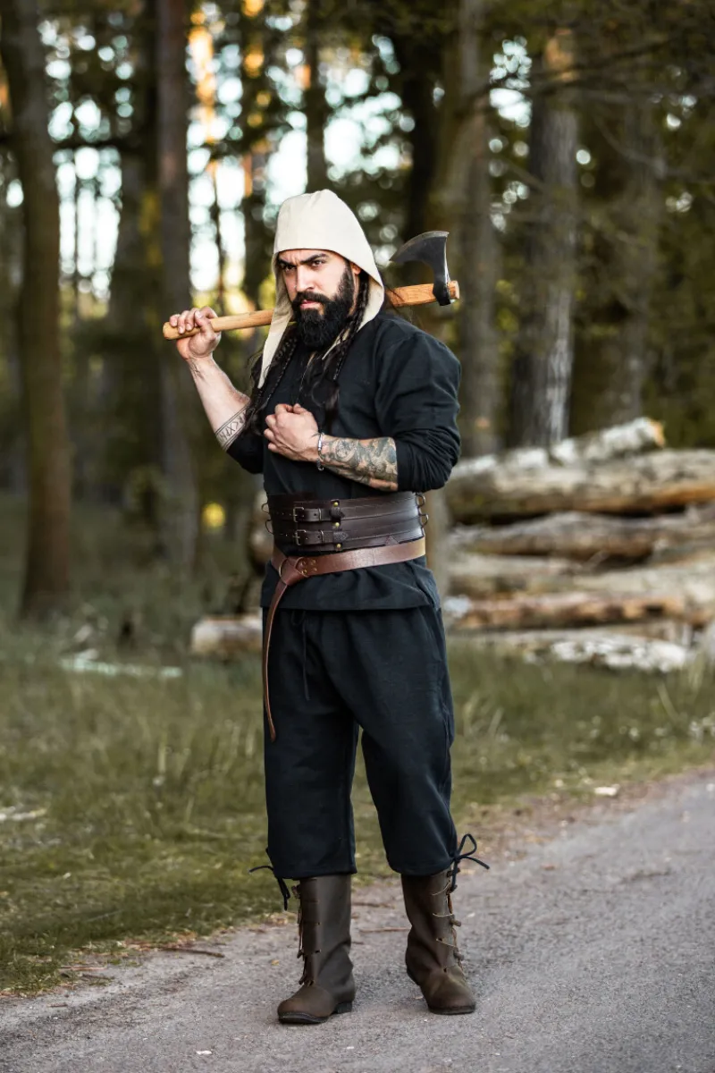 Sale Leonardo Carbone Mittelalter-Kniebundhose "Veli" Schwarz