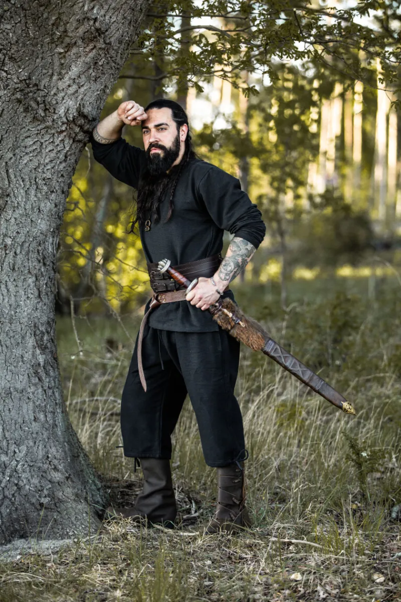 Sale Leonardo Carbone Mittelalter-Kniebundhose "Veli" Schwarz