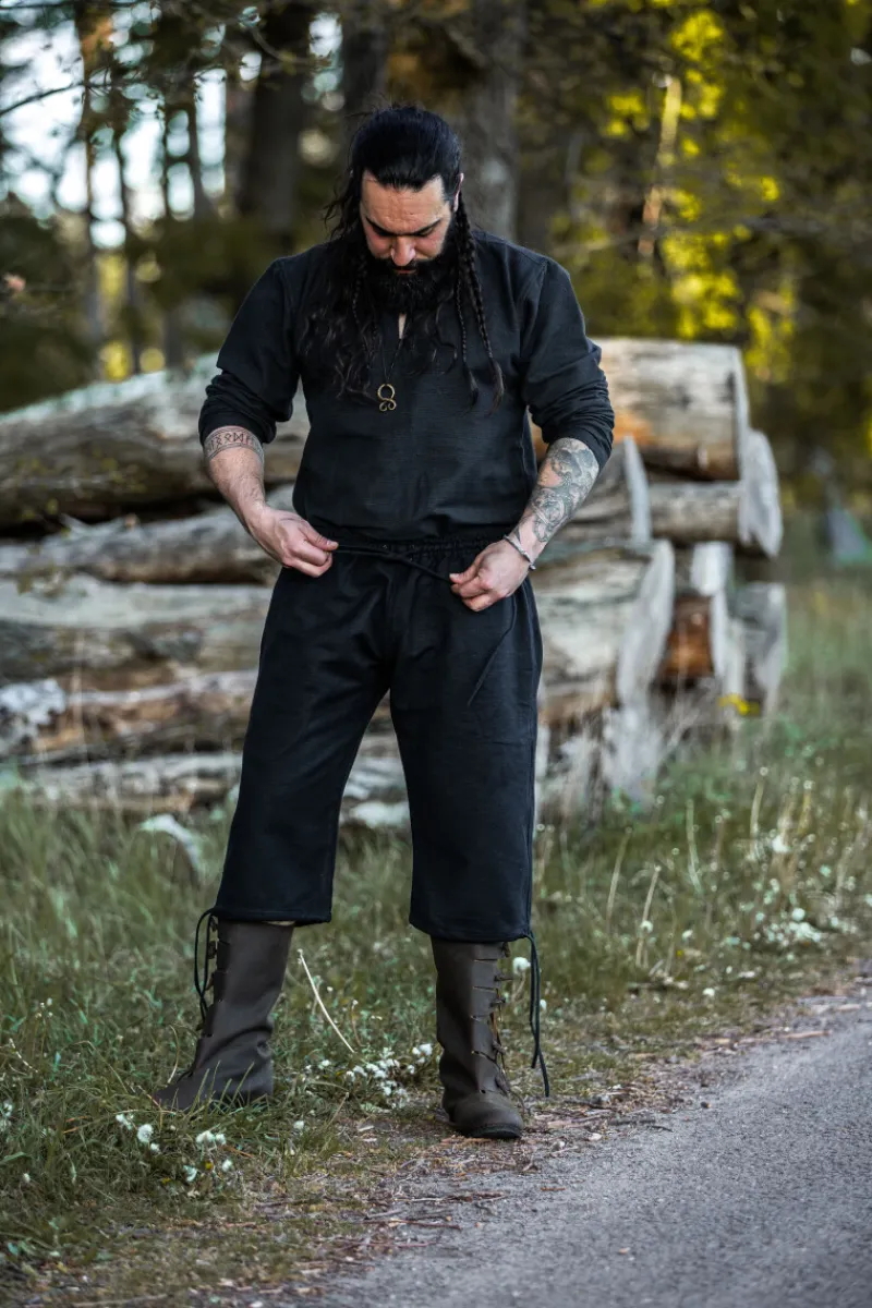 Sale Leonardo Carbone Mittelalter-Kniebundhose "Veli" Schwarz