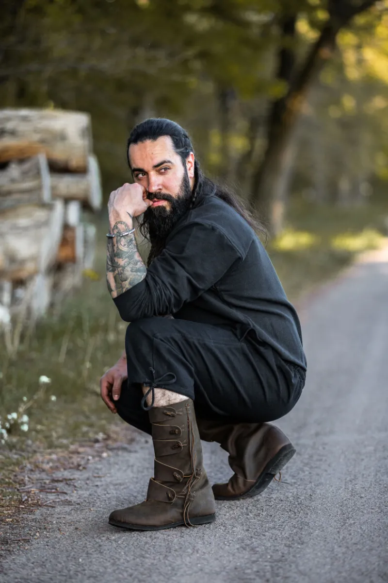 Sale Leonardo Carbone Mittelalter-Kniebundhose "Veli" Schwarz
