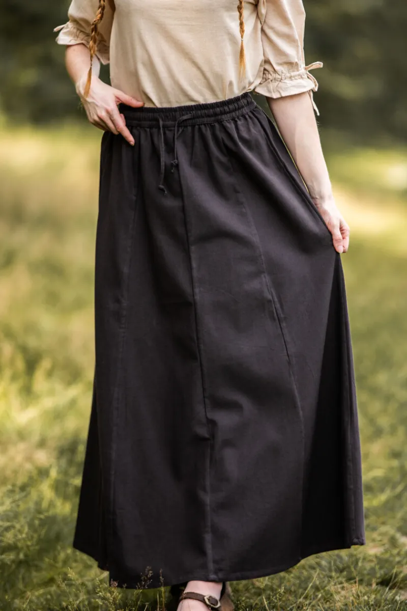 Best Sale Leonardo Carbone Mittelalterrock aus schwerer Baumwolle "Smilla" Dunkelbraun