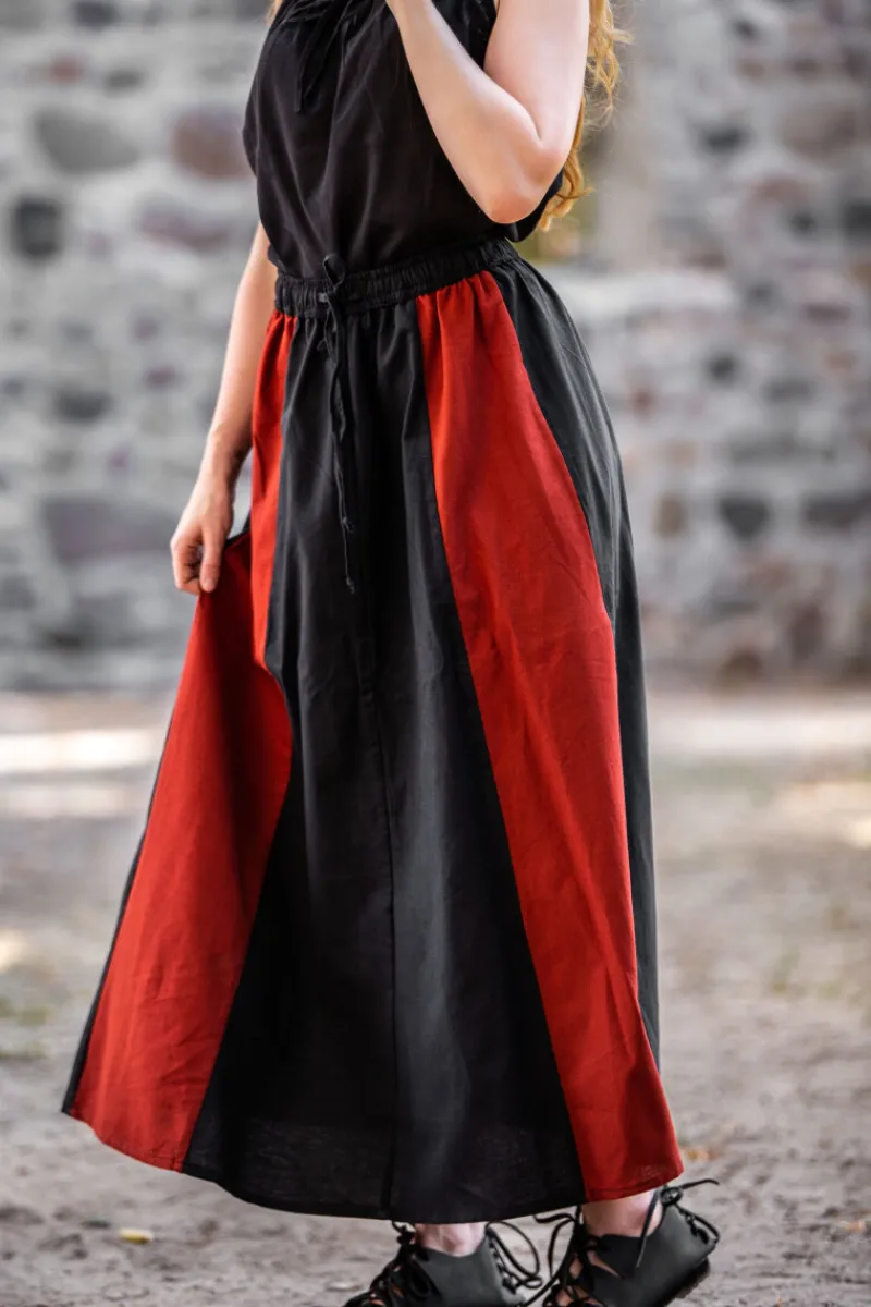 Cheap Leonardo Carbone Mittelalterrock "Dana" Schwarz/Rot