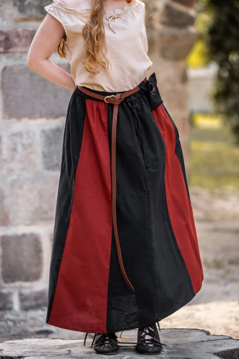 Cheap Leonardo Carbone Mittelalterrock "Dana" Schwarz/Rot