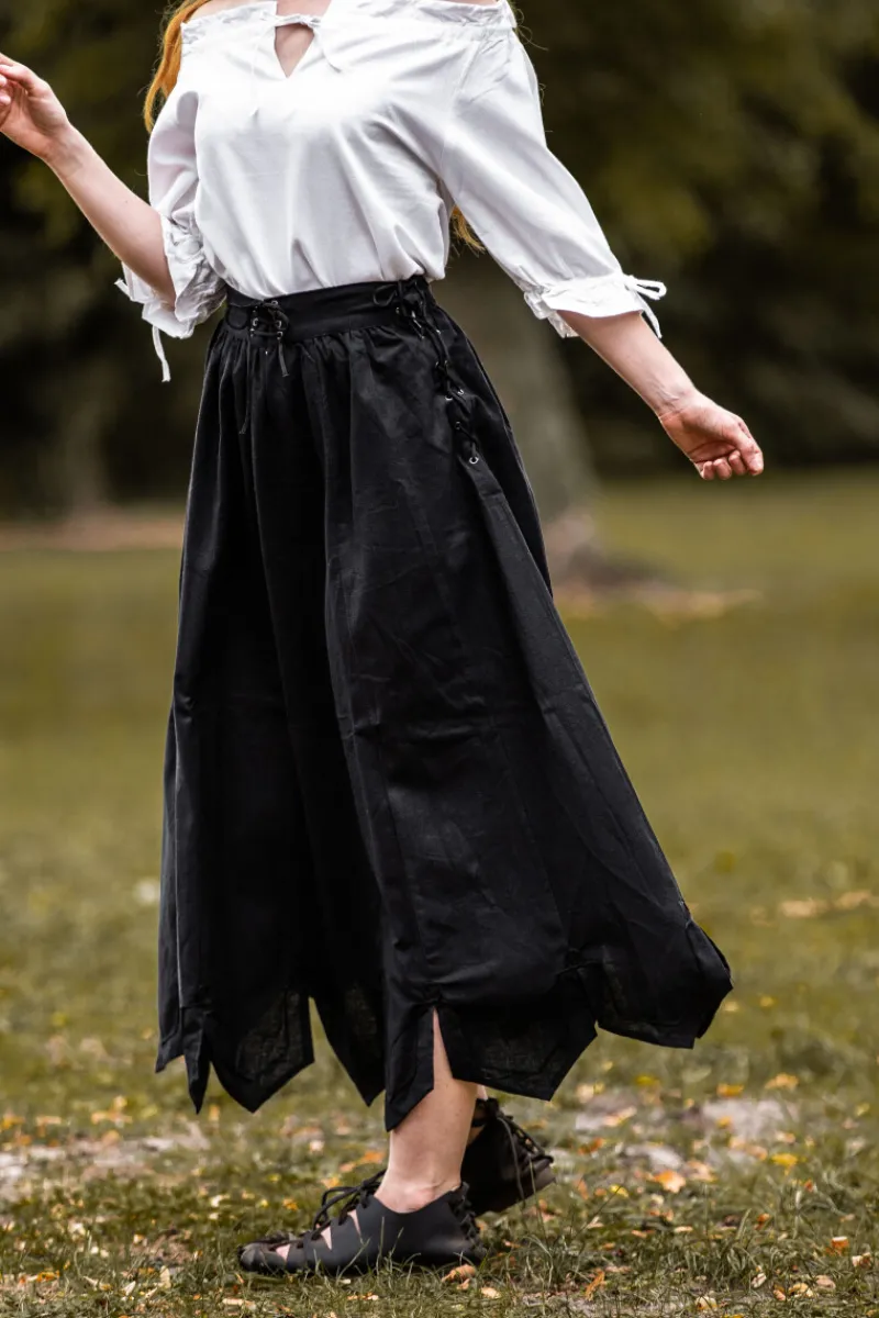 Shop Leonardo Carbone Mittelalterrock mit Stickerei "Svenja" Schwarz