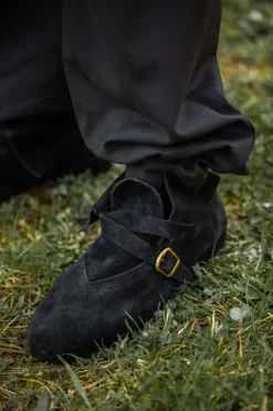 Best Leonardo Carbone Mittelalterschuh "Albin" Schwarz