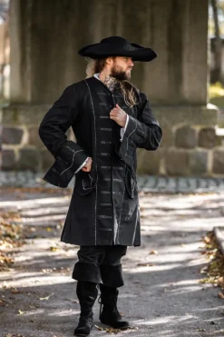 Fashion Leonardo Carbone Piraten-Gehrock "Edward" Schwarz