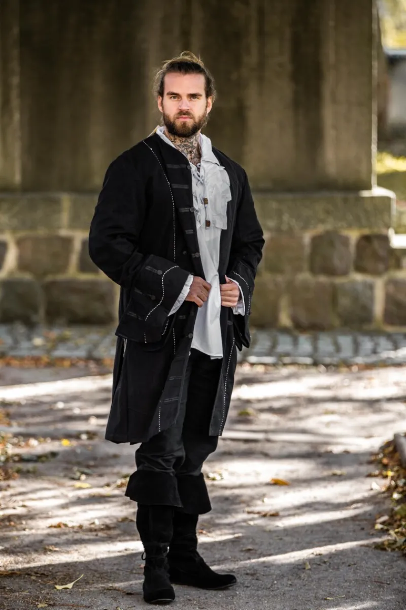 Fashion Leonardo Carbone Piraten-Gehrock "Edward" Schwarz