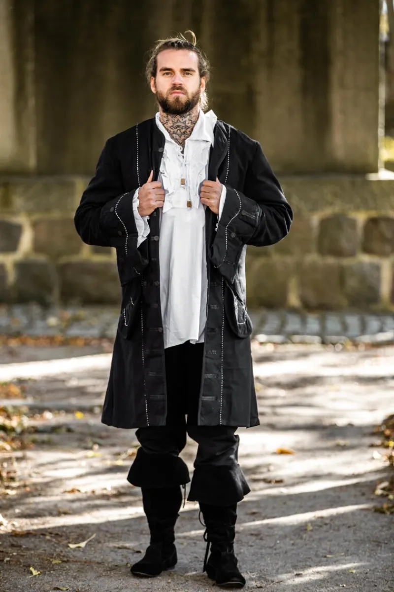 Fashion Leonardo Carbone Piraten-Gehrock "Edward" Schwarz