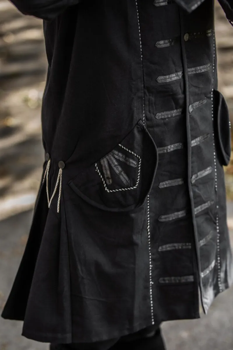 Fashion Leonardo Carbone Piraten-Gehrock "Edward" Schwarz