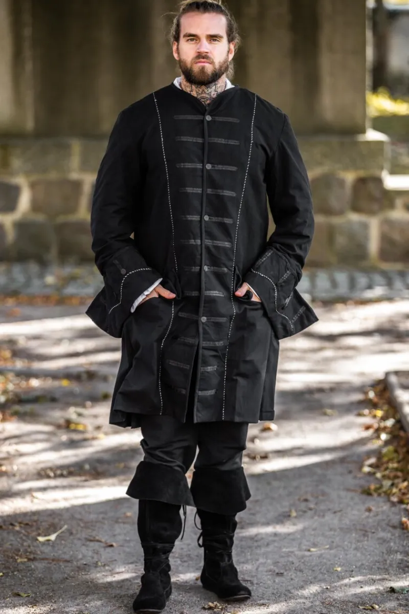 Fashion Leonardo Carbone Piraten-Gehrock "Edward" Schwarz