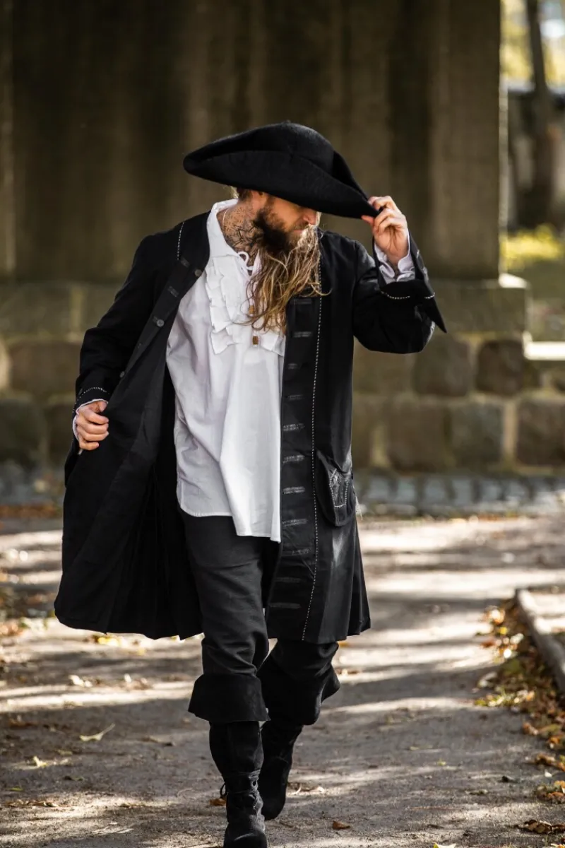 Fashion Leonardo Carbone Piraten-Gehrock "Edward" Schwarz
