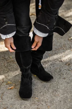 Cheap Leonardo Carbone Piratenstiefel aus Wildleder