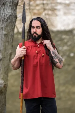 Flash Sale Leonardo Carbone Ärmelloses Stehkragen-Schnürhemd 