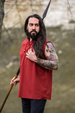 Flash Sale Leonardo Carbone Ärmelloses Stehkragen-Schnürhemd 