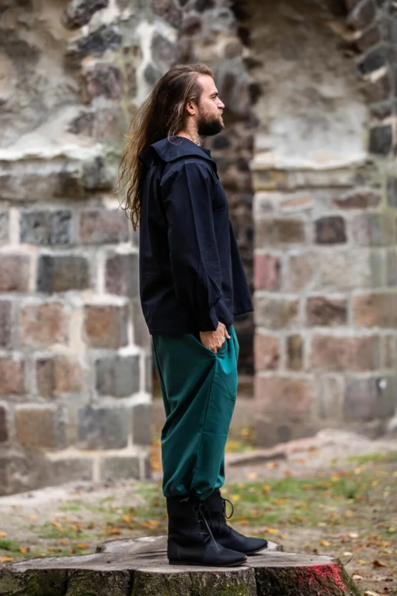 Best Leonardo Carbone Rundkragenhemd "Athos" Schwarz