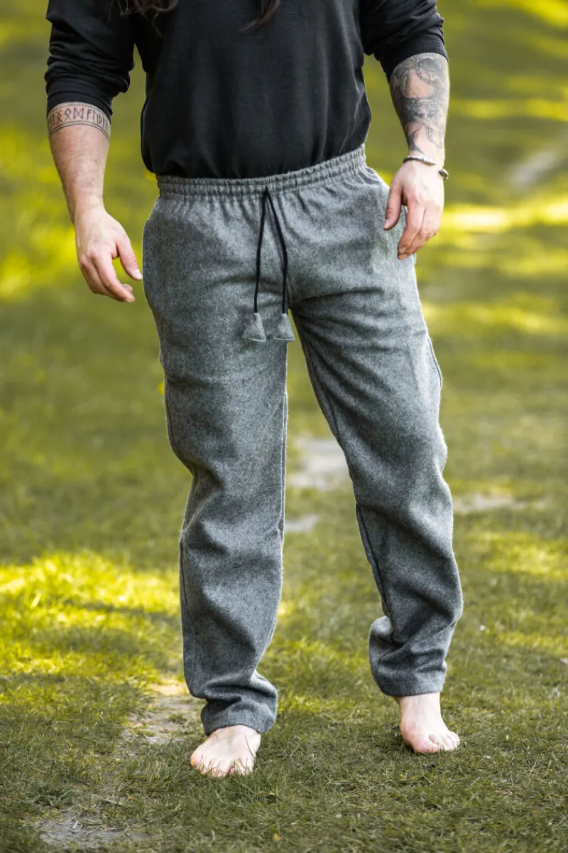 Cheap Leonardo Carbone Rustikale Wollhose "Harald" Grau