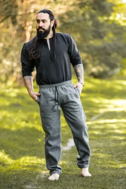 Cheap Leonardo Carbone Rustikale Wollhose "Harald" Grau