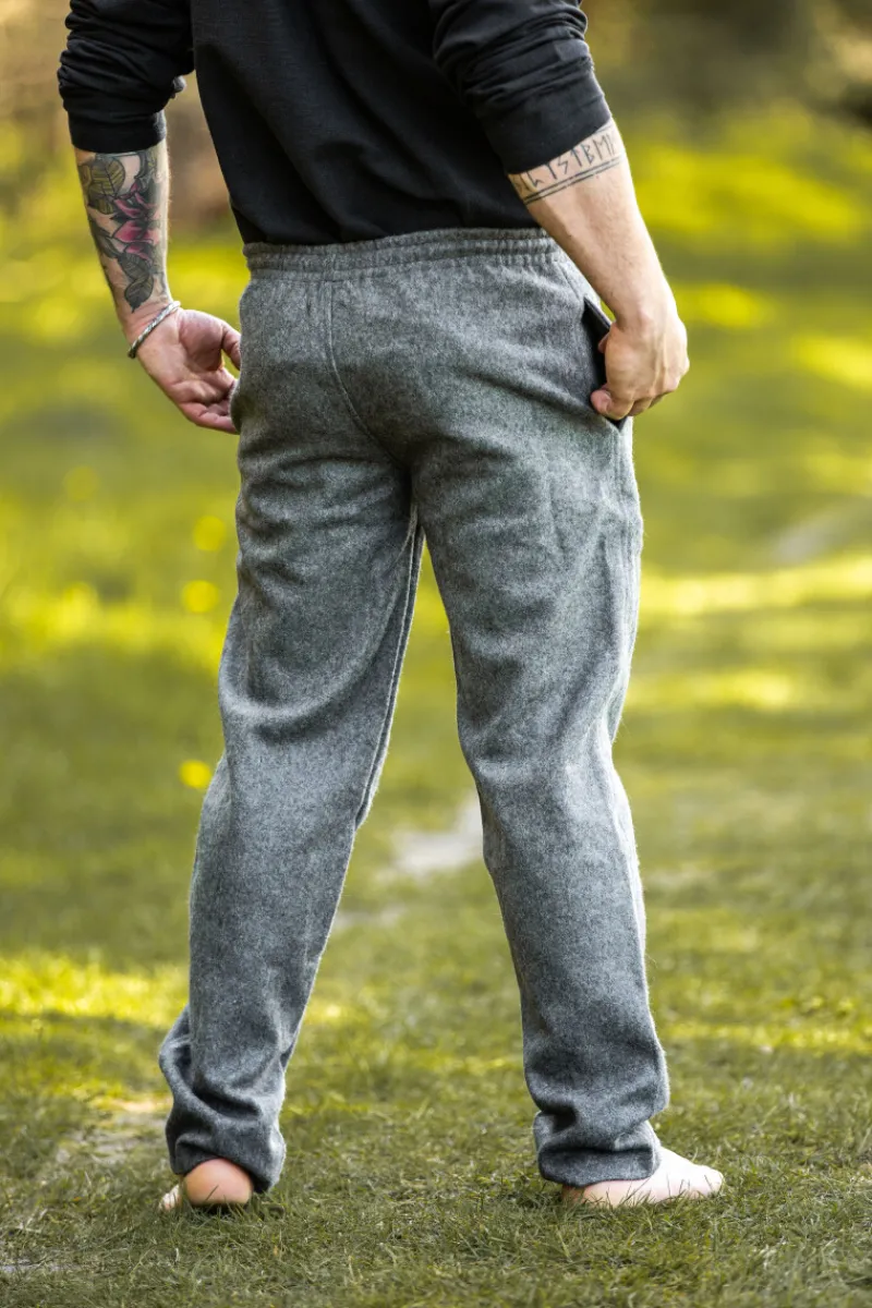 Cheap Leonardo Carbone Rustikale Wollhose "Harald" Grau