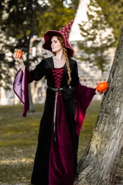 Fashion Leonardo Carbone Samtkleid "Circe" Schwarz/Rot