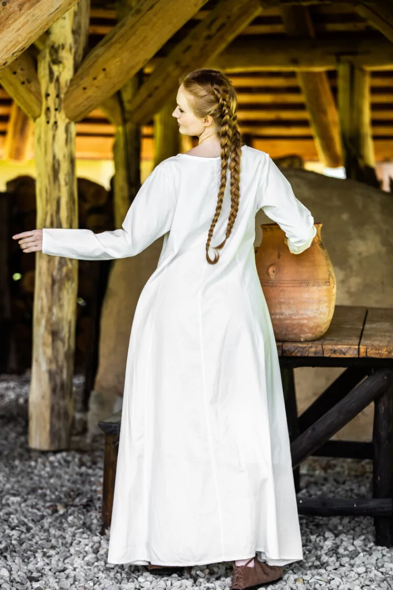 Clearance Leonardo Carbone Schlichtes Wikinger Unterkleid "Scarlet" Natur