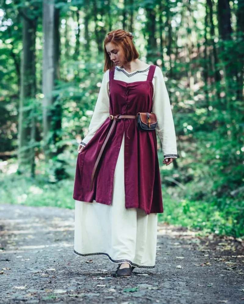 Shop Leonardo Carbone Schmaler Ledergürtel aus robustem Leder "Daina" Braun