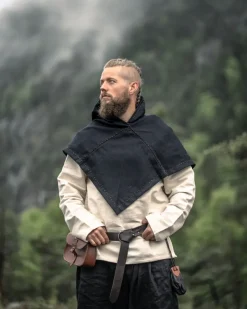 Online Leonardo Carbone Skjoldehamn Wikinger Gugel "Halfdan" Schwarz