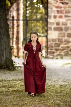 Online Leonardo Carbone Sommerkleidchen "Prinzessin Denise" Rot/Natur