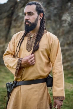 Outlet Leonardo Carbone Tunika mit Bordüre 