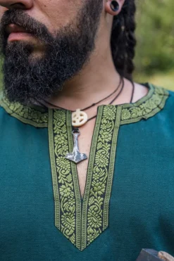 Clearance Leonardo Carbone Tunika mit Bordüre "Halvor" Grün