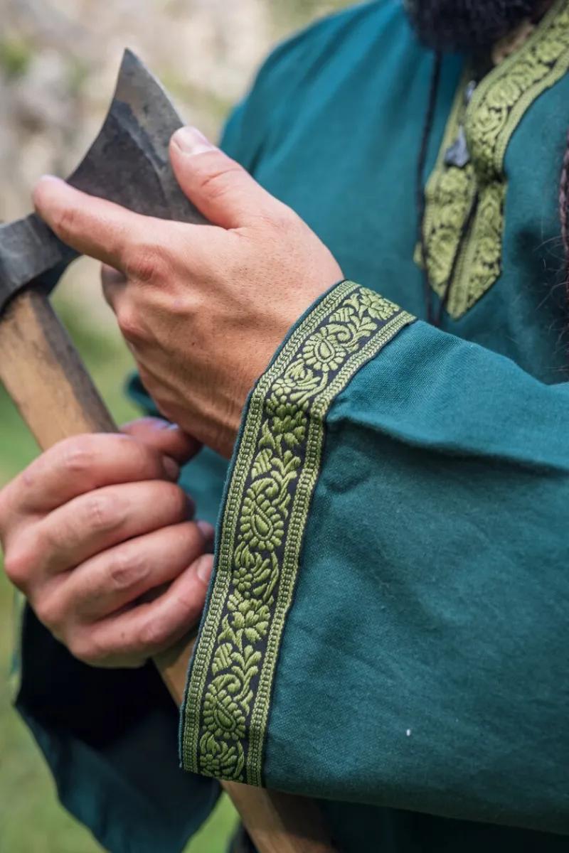 Clearance Leonardo Carbone Tunika mit Bordüre "Halvor" Grün