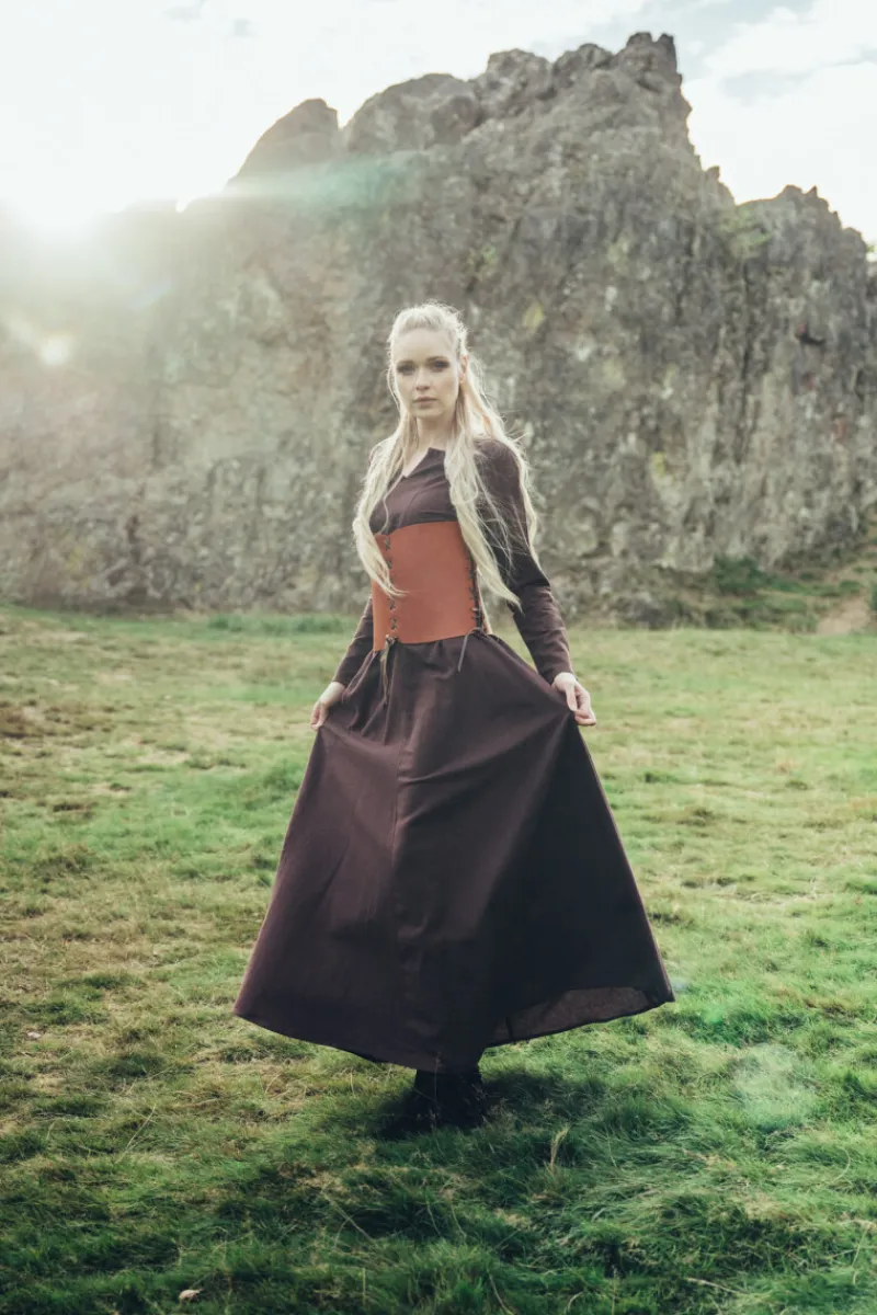 Hot Leonardo Carbone Unterkleid "Lina" Dunkelbraun