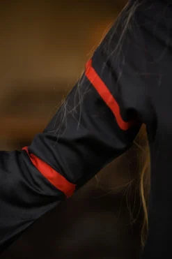 New Leonardo Carbone Viskosekleid mit Trompetenärmeln