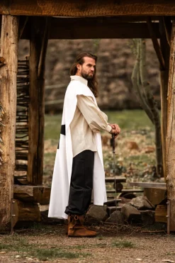 Fashion Leonardo Carbone Waffenrock der Tempelritter Weiß/Schwarz