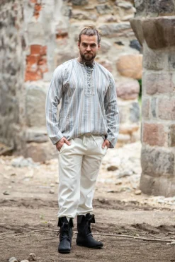 Fashion Leonardo Carbone Weiches Bauernhemd "Felix" Multi