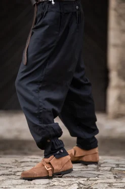 Shop Leonardo Carbone Weite Mittelalter-Hose "Eckart" Schwarz