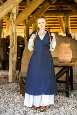 Best Leonardo Carbone Wickelkleid "Gerlin" Blau